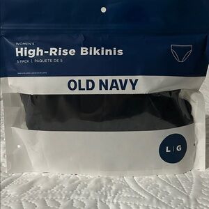 Old Navy High-Rise Bikini 5-Pack in Black